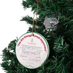 2, You are Enough-Loved-Important- Inspirational Christmas Ornaments Decorations